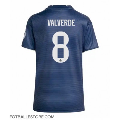 Real Madrid Federico Valverde #8 Bortedrakt Dame 2025-26 Kortermet Real Madrid Federico Valverde #8 Bortedrakt Dame 2025-26 Kortermet